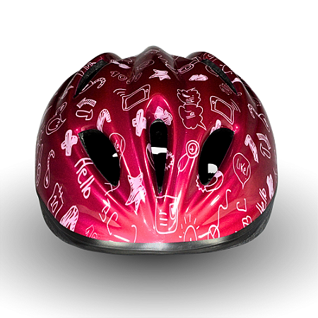 CAPACETE INFANTIL RSC KIDS DIVERSAO PINK/BCO