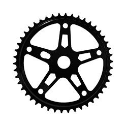 ENGRENAGEM ACO 46 D. PRETA ABERTA CHAPA-2.20MM