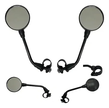 ESPELHO RETROVISOR REDONDO HASTE LONGA PTO ESQ