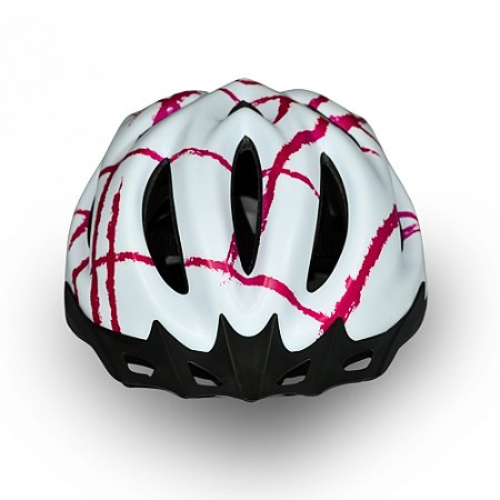 CAPACETE MTB RSC PODIUM VISE+REG BCO/ROSA