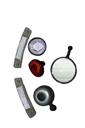 KIT SEGURANÇA BIKE BUZINA TRIM-TRIM+RETROV+REFLETO