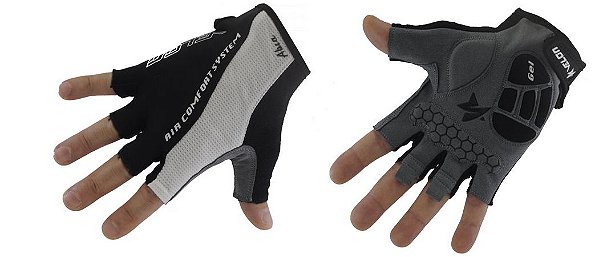 LUVA 1/2 DEDO GEL ABSA PRETO TAM-P