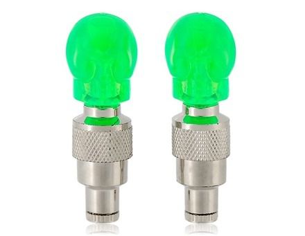 TAMPA DE VALVULA 1- LED VERDE MOD. CAVEIRA 1-PAR