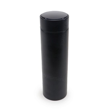 Garrafa Térmica de Inox com Infusor e Termômetro Digital Preta 500 ml