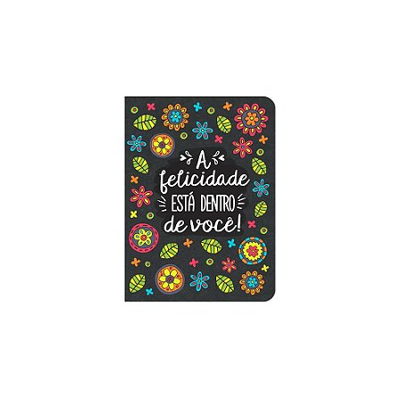 Caderneta Folhas A Felicidade Preta Pequena