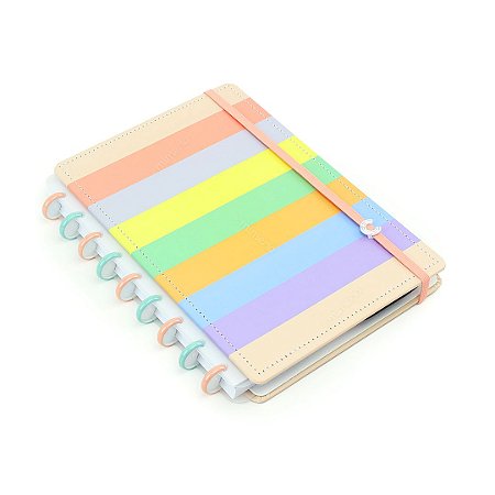 Caderno Inteligente Arco-Íris Pastel Médio
