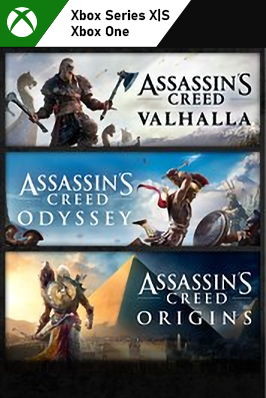 Pacote Assassin's Creed: Assassin's Creed Valhalla, Assassin's Creed Odyssey e Assassin's Creed Origins - Mídia Digital - Xbox One - Xbox Series X|S