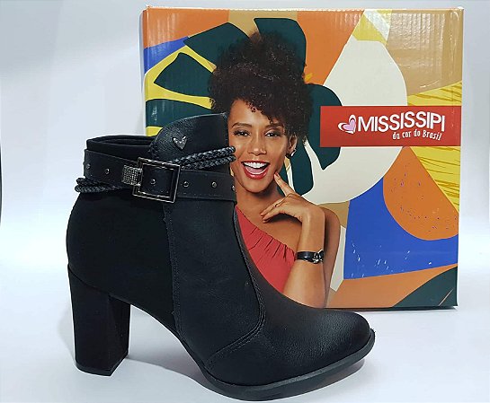 bota cano curto mississipi preta