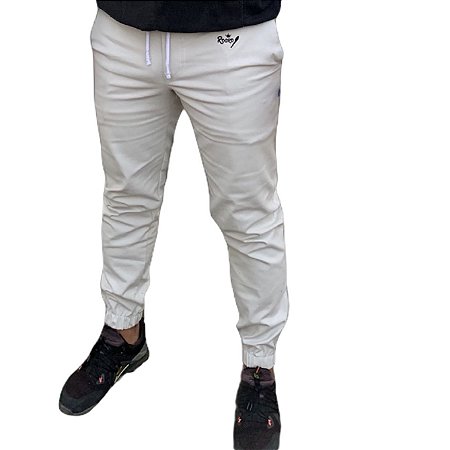 calca jogger bege