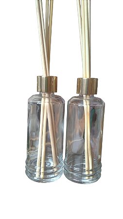 2 frascos de vidro para aromatizador com vareta 120ml