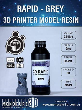 Monocure DLP - Grey - 500Ml - Resina para impressora 3D