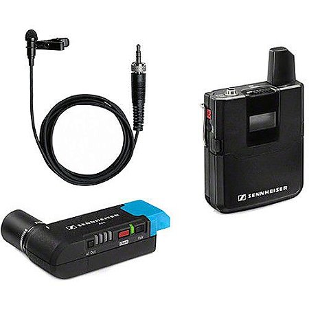 Sennheiser AVX-ME2 SET Sistema de microfone de lapela sem fio para montagem em câmera digital (1,9 GHz)