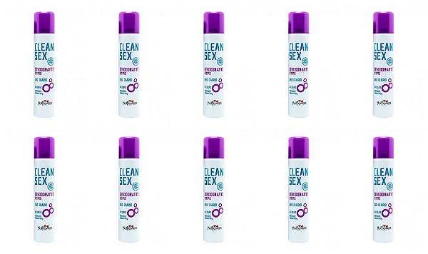 Desodorante Intimo Aerosol Clean Sex (Algodão 100ML) Kit c/10 Und. HotFlowers
