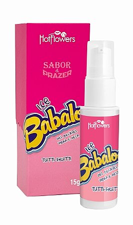 ICE BABALOO TUTTI-FRUT- GEL BEIJÁVEL VIBRA E GELA 15G - HOT FLOWERS
