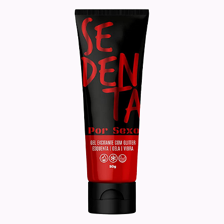 Sedenta Por Sexo Gel Comestível Vibrador com Glitter 50g