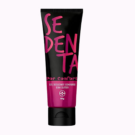 Sedenta Por Conforto Gel Comestível Deslizante com Glitter 50g