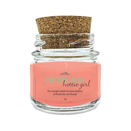 VELA PARA MASSAGEM AFRODISÍACA TROPICÁLIA 30G - HOTTIE GIRL - HOT FLOWERS