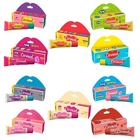 KIT C/ 10 CARMED HIDRATANTE LABIAL 10G CADA