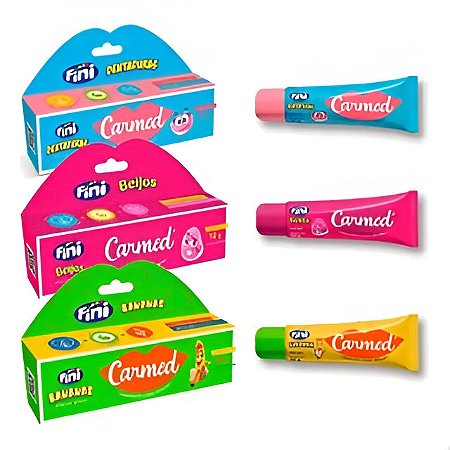 KIT C/ 3 CARMED FINI 10G CADA - HIDRATANTE LABIAL