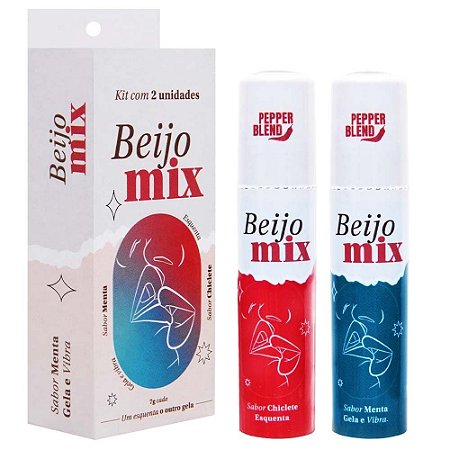 BEIJO MIX BALA LIQUIDA MENTA/ CHICLETE 7G CADA