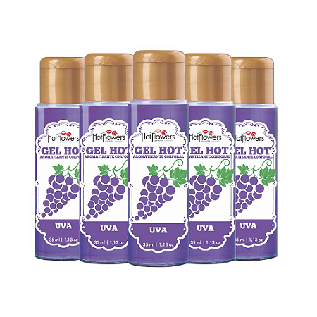 Gel Aromatizante (Uva 35ml)- kt c/10 unid. Hot Flowers