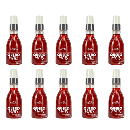 Gel Para Massagem Quero Mais (Morango c/ Chocolate) - Kt c/10 Und. Hot Flowers