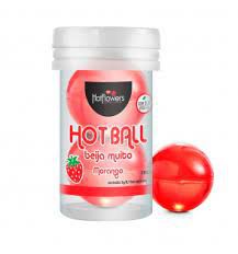 Hot Ball Dupla Beija Muito (Morango) Hot Flowers