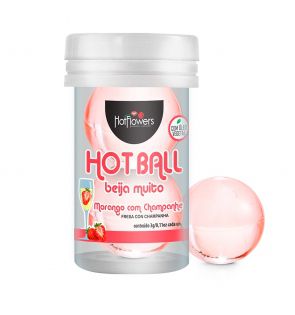 Hot Ball Dupla Beija Muito (Morango c/ Champanhe) Hot Flowers
