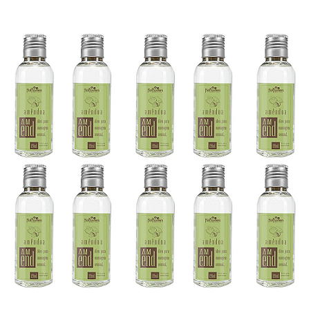 Óleo Para Massagem (Amend 120ml )- Kt c/10 Und. Hot Flowers