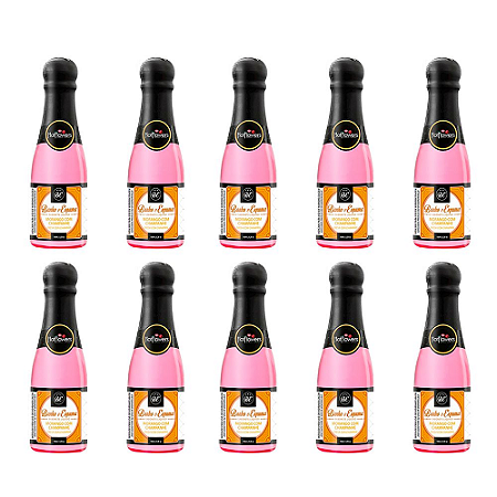 SABONETE LÍQUIDO BANHO & ESPUMA MORANGO COM CHAMPANHE 150ML - KIT COM 10 UN - HOT FLOWERS