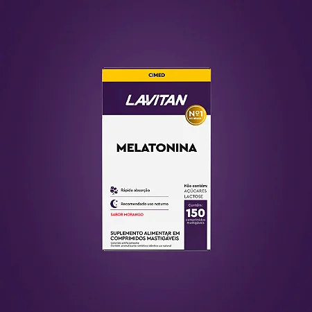 Lavitan Melatonina Morango 150 caps. - CIMED