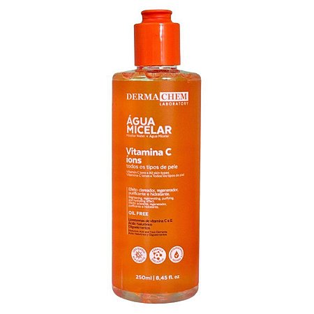 ÁGUA MICELAR VITAMINA C ÍONS 250ML - DERMACHEM