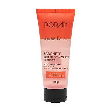 Sabonete Líquido Facial New Face Porán – Uniformizador de Tom e Antimanchanas - 100g