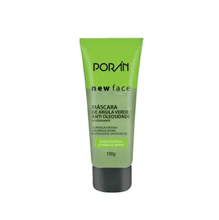 Máscara Facial Anti Oleosidade Porán – Efeito Detox e Pele Sequinha 100g