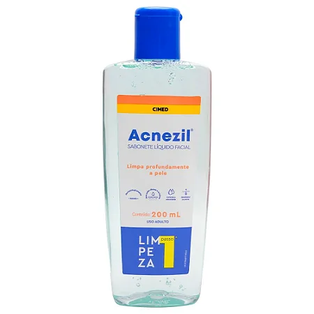 Acnezil Sabonete Líquido Limpeza Facial 200ml Cimed
