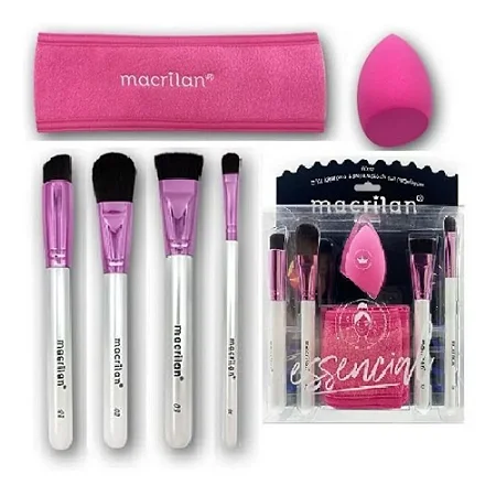 KIT ESSENCIAL MACRILAN 4 PINCÉIS + 1 ESPONJA + 1FAIXA VELCRO