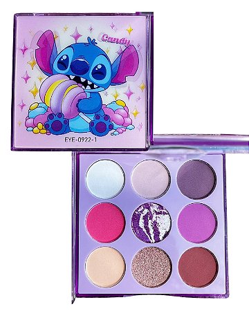 PALETA DE SOMBRA HOLOGRÁFICA STITCH INFANTIL JUVENIL