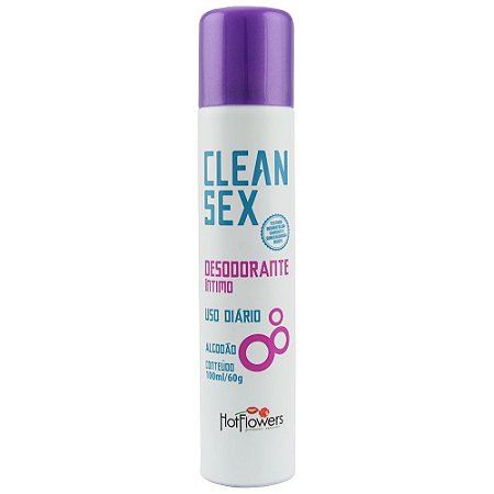 Desodorante Intimo Aerosol Clean Sex (Algodão 100ML) HotFlowers