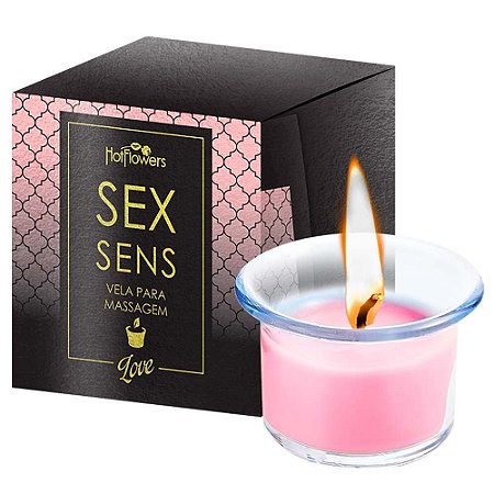 Sex Sens Vela Love (Vela Beijável Para Massagem 20g) - Hot Flowers