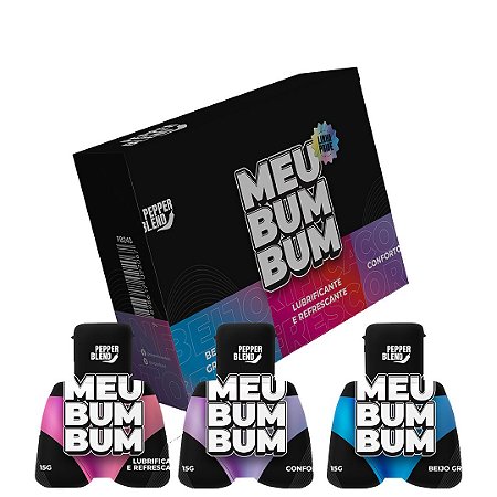 KIT MEU BUM BUM ( LUBRIFICANTE E REFRESCANTE/ BEIJO GREGO/ CONFORTO) 15G CADA