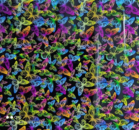 Pelicula Wtp Hidrográfica - Borboletas - Tam 1m X 50cm