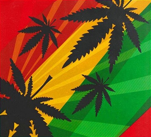 Reggae marijuana - Tamanho 1M X 50CM - Pintura Hidrografica WTP