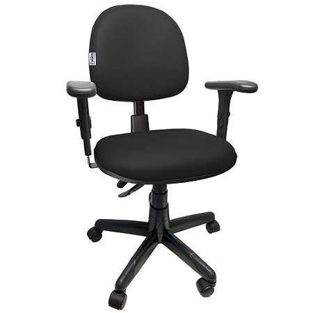 Cadeira Giratória Executiva Ergonômica Com Regulagem Back System NR17 Para Escritório Courvin Preto