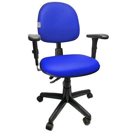 Cadeira Giratória Executiva Ergonômica Com Regulagem Back System NR17 Para Escritório Courvin Azul