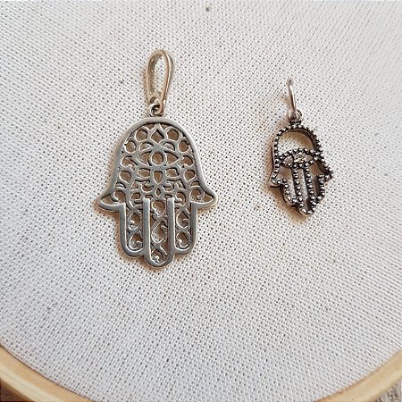 Pingente de Prata Mão de Fátima