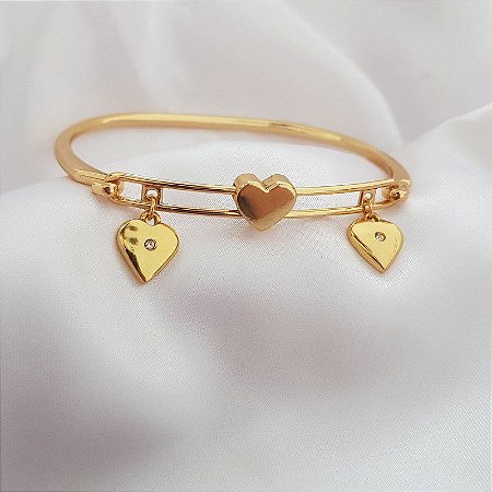 Bracelete Coração Dourado