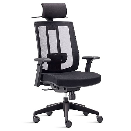 Cadeira Song com apoia cabeça cadeira executiva diretor