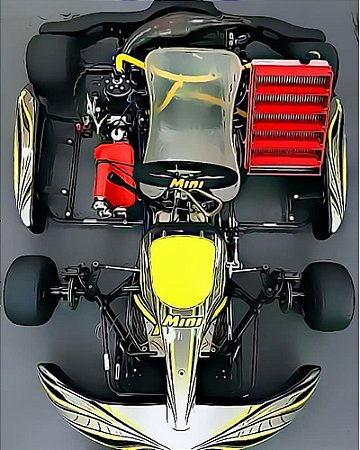 Kart Shifter Completo + Motor + Pneu Amarelo