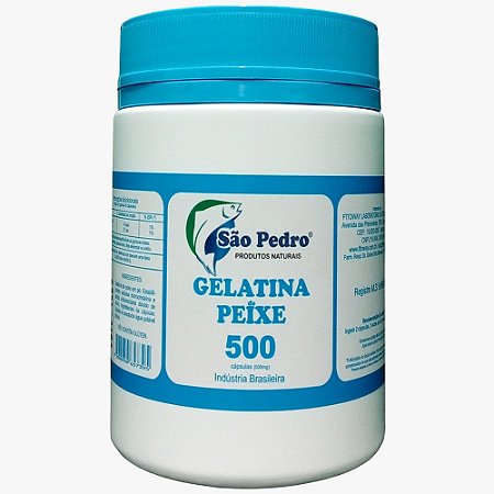 GELATINA DE PEIXE SÃO PEDRO  500 cápsulas-Promoção ADS