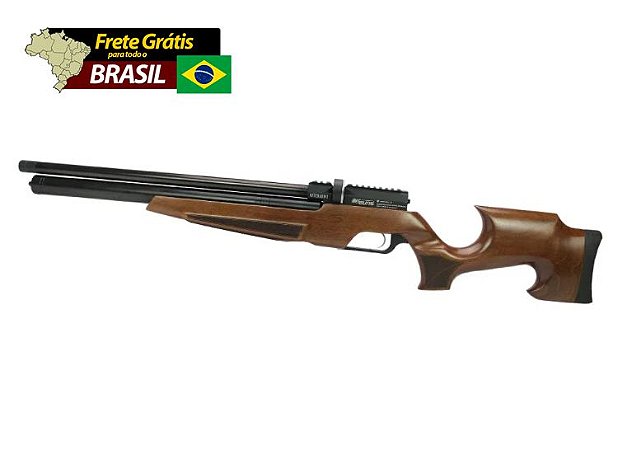 Carabina Pressão PCP MX5 Matte Black Wood Regulated 12 Tiros - Cal. 5.5mm - Aselkon